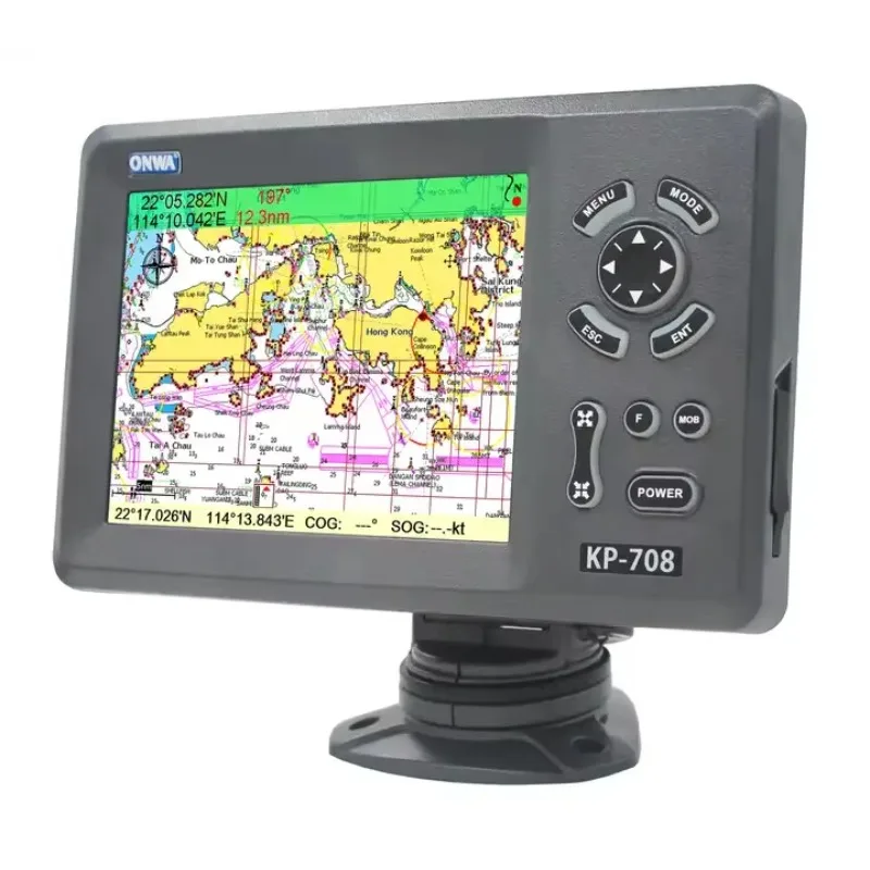 Fish Finder Gps - KP-708 7-дюймовый морской GPS-навигатор, навигационная карта,